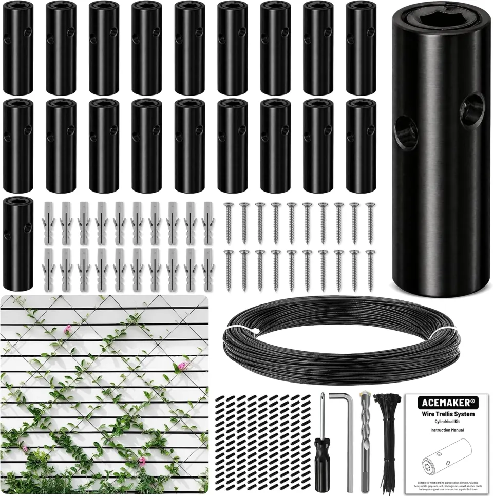 20-Set 1/8” Black Cylindrical Kit with 98ft Cable