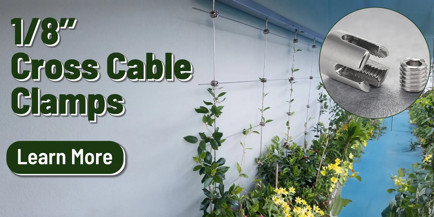 1/8 Cross Cable Clamps